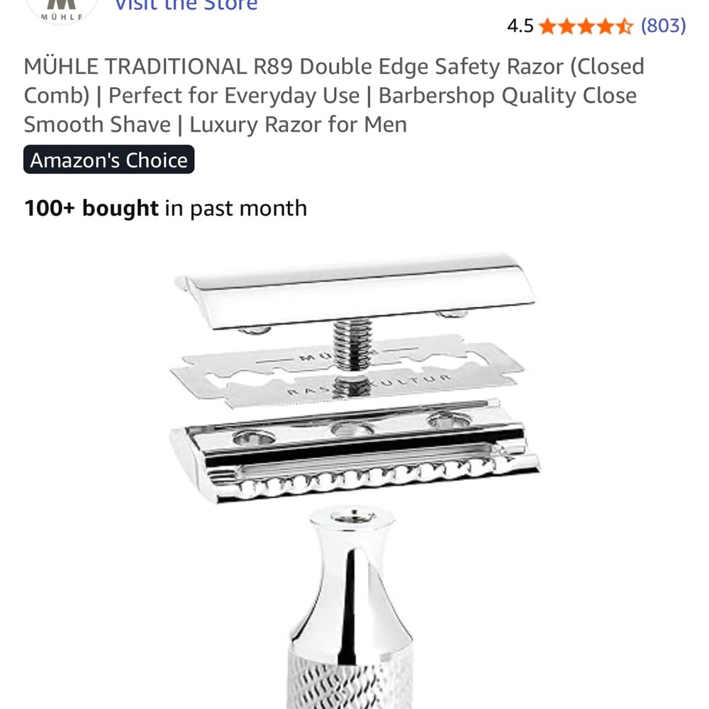 Muhle Chrome Safety Razor - Picture 9 of 14